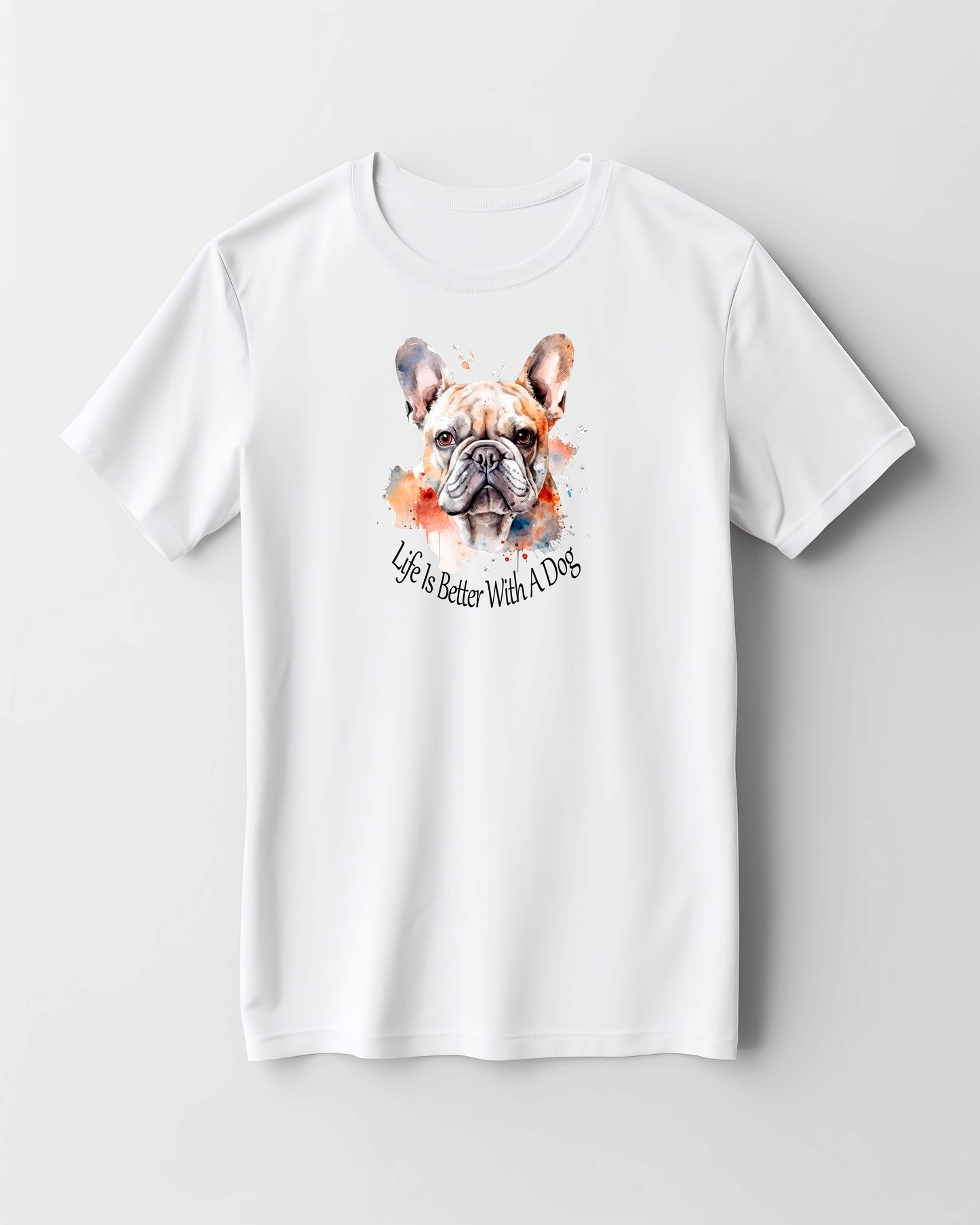 french bulldog printed t shirt