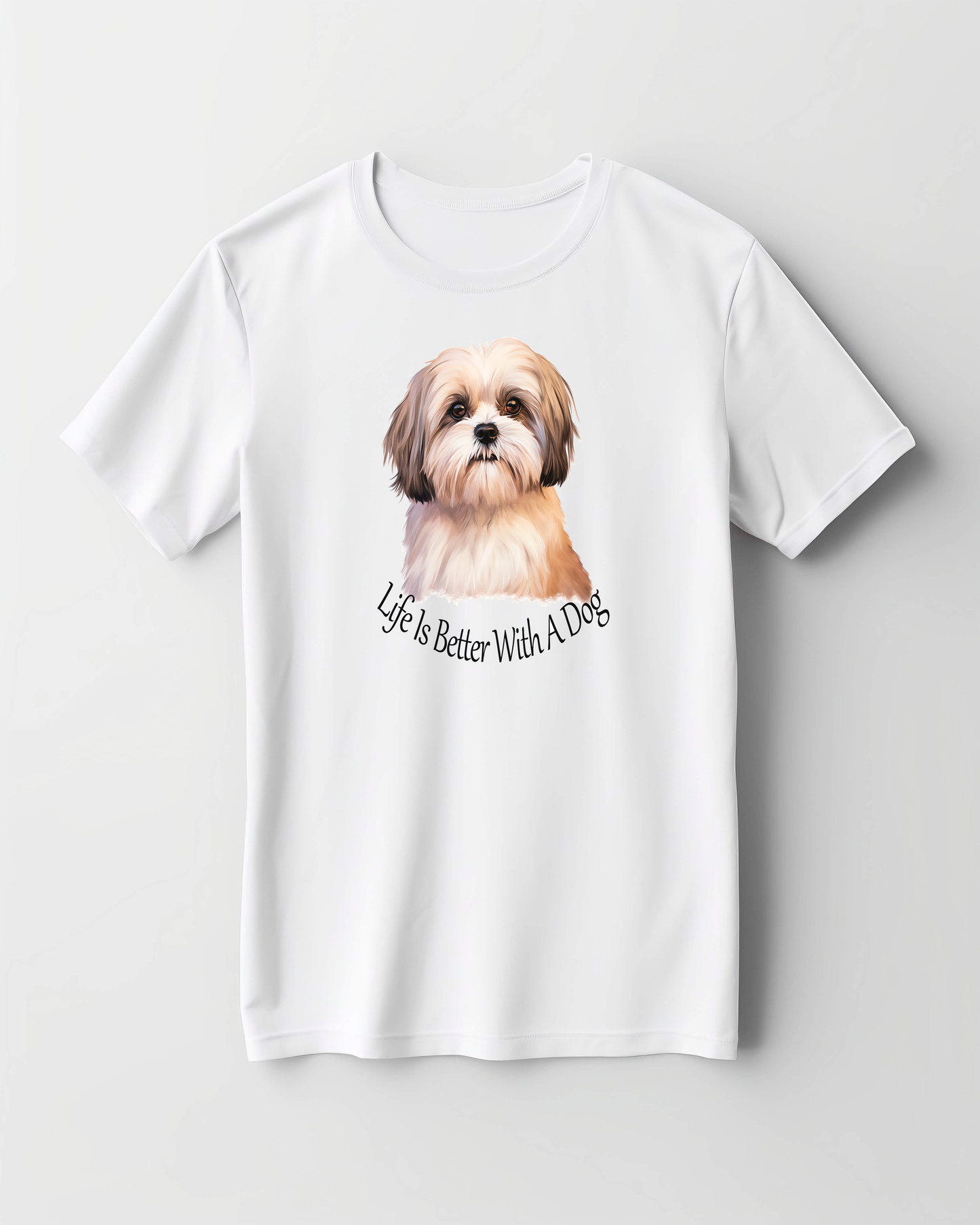 shih tzu dog printed t shirt
