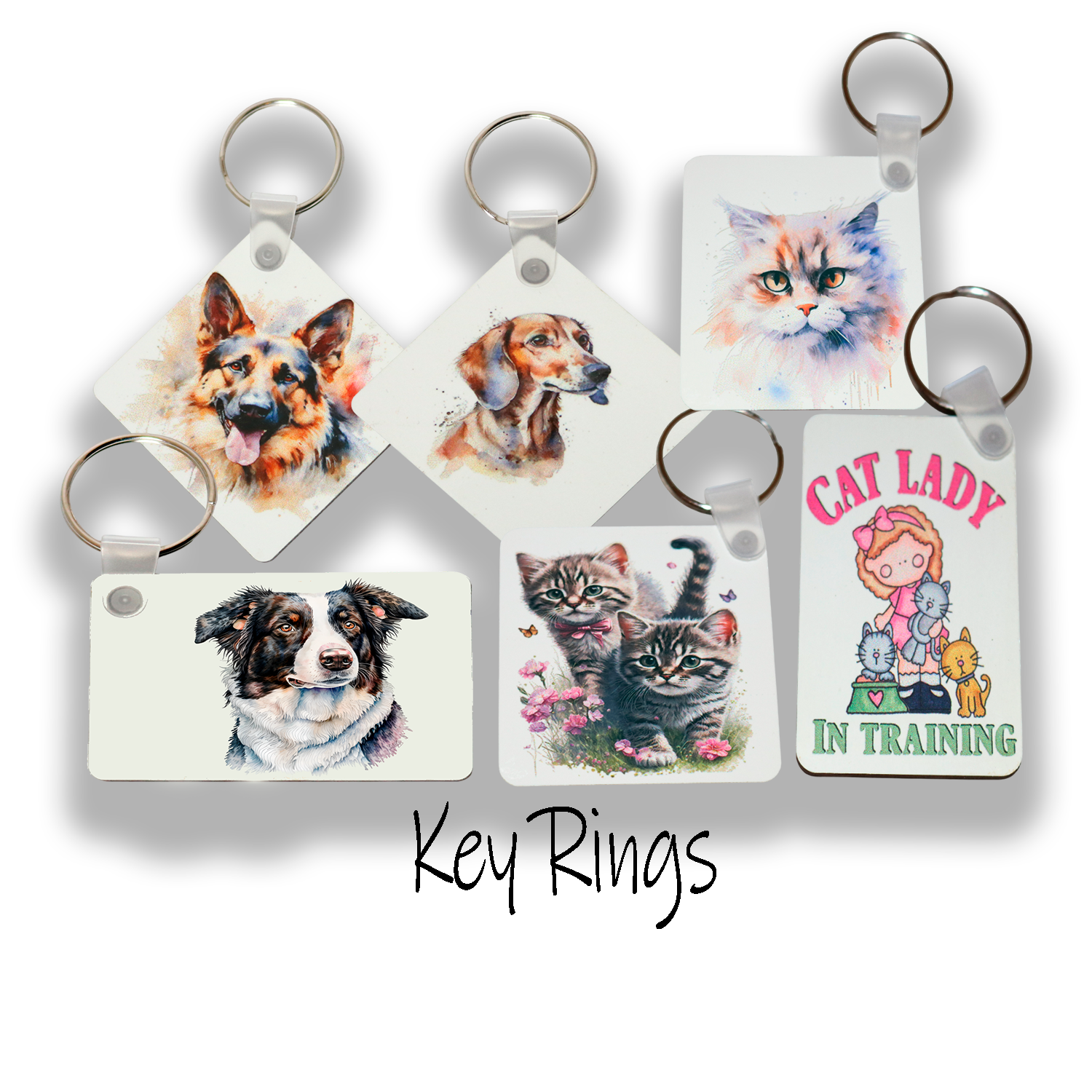 wholesale printed keyrings
