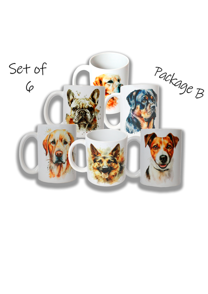 wholesale pack of 6 printed mugs