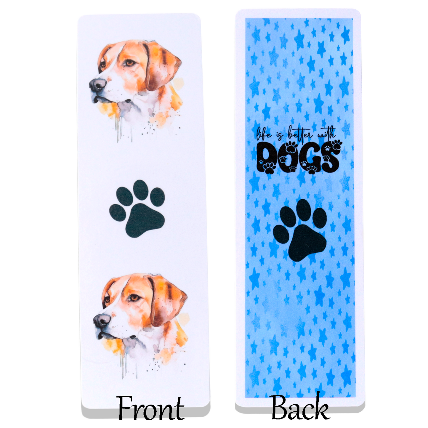 beagle dog printed bookmark