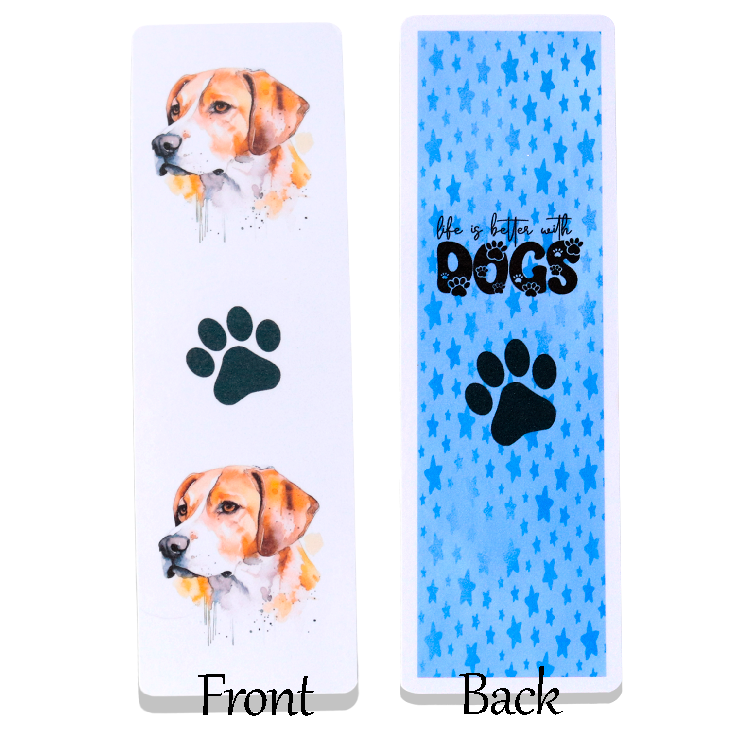beagle dog printed bookmark