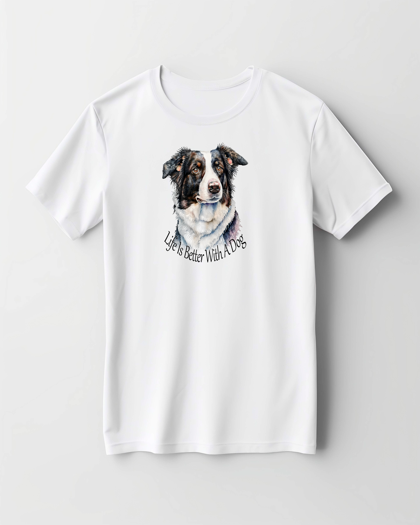 collie dog printed t shirt