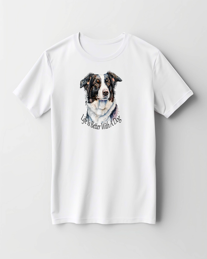 collie dog printed t shirt