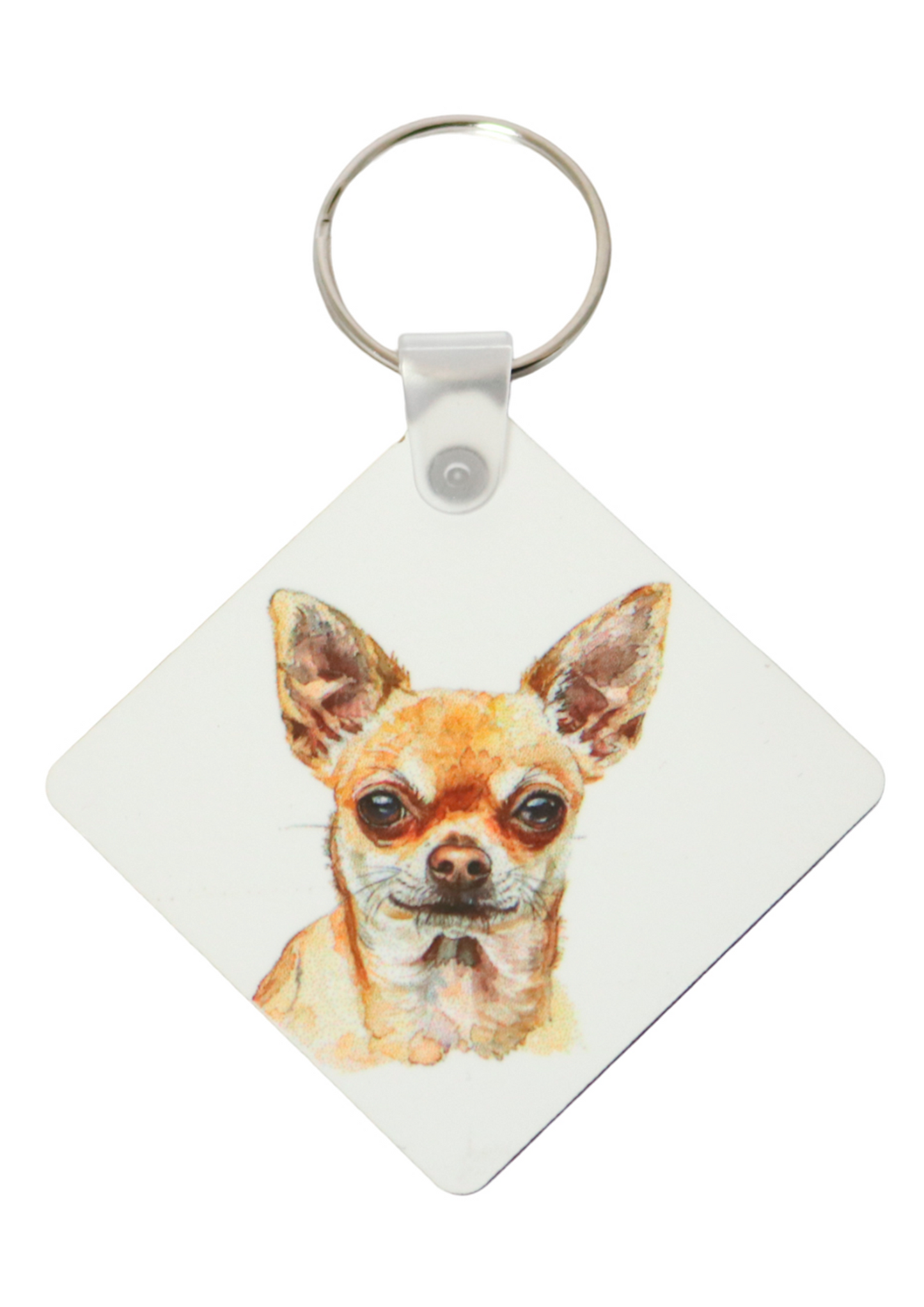 chihuahua printed keyring