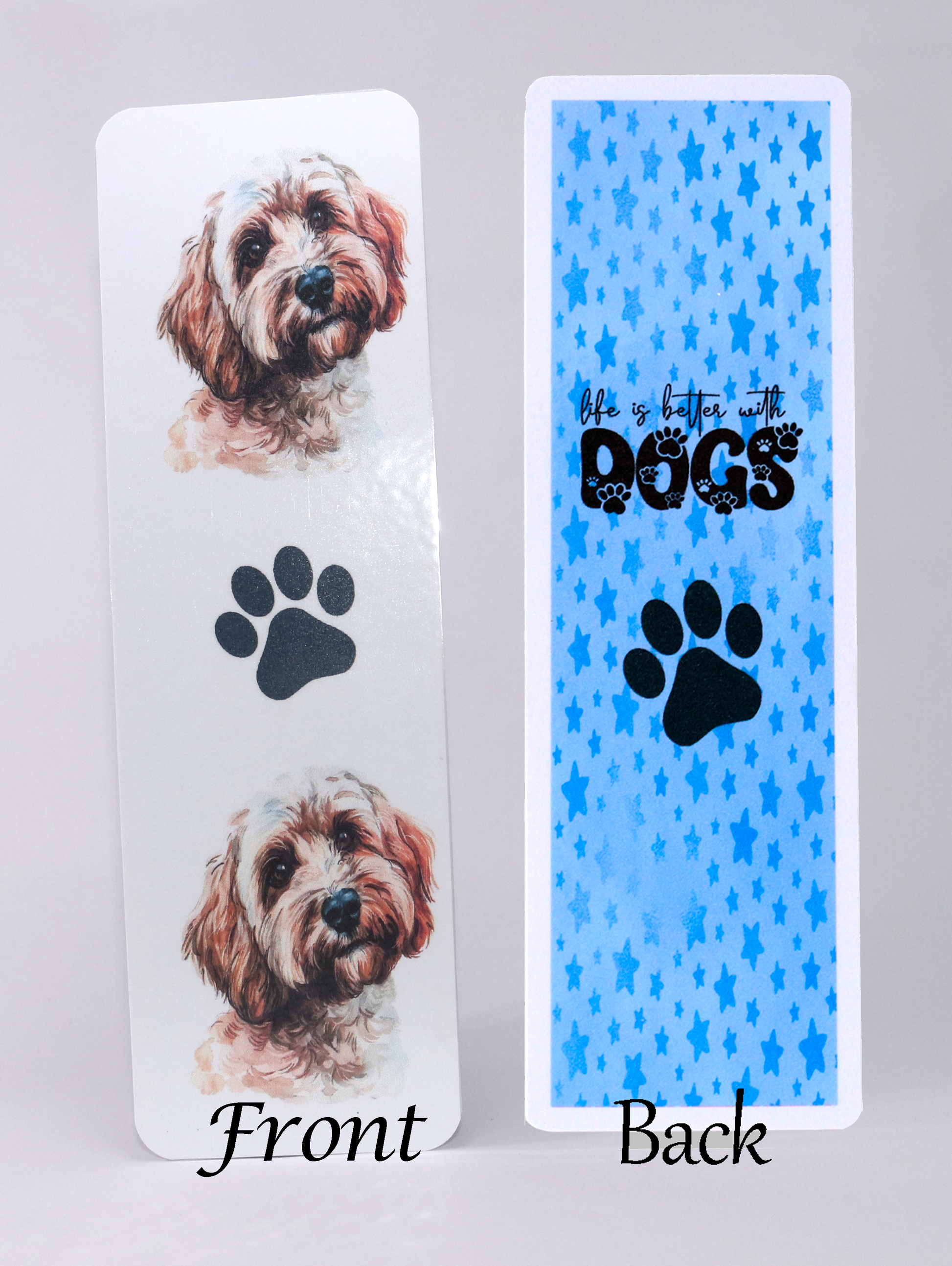 cockapoo dog printed bookmark
