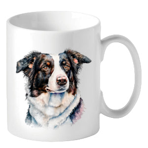collie dog printed mug
