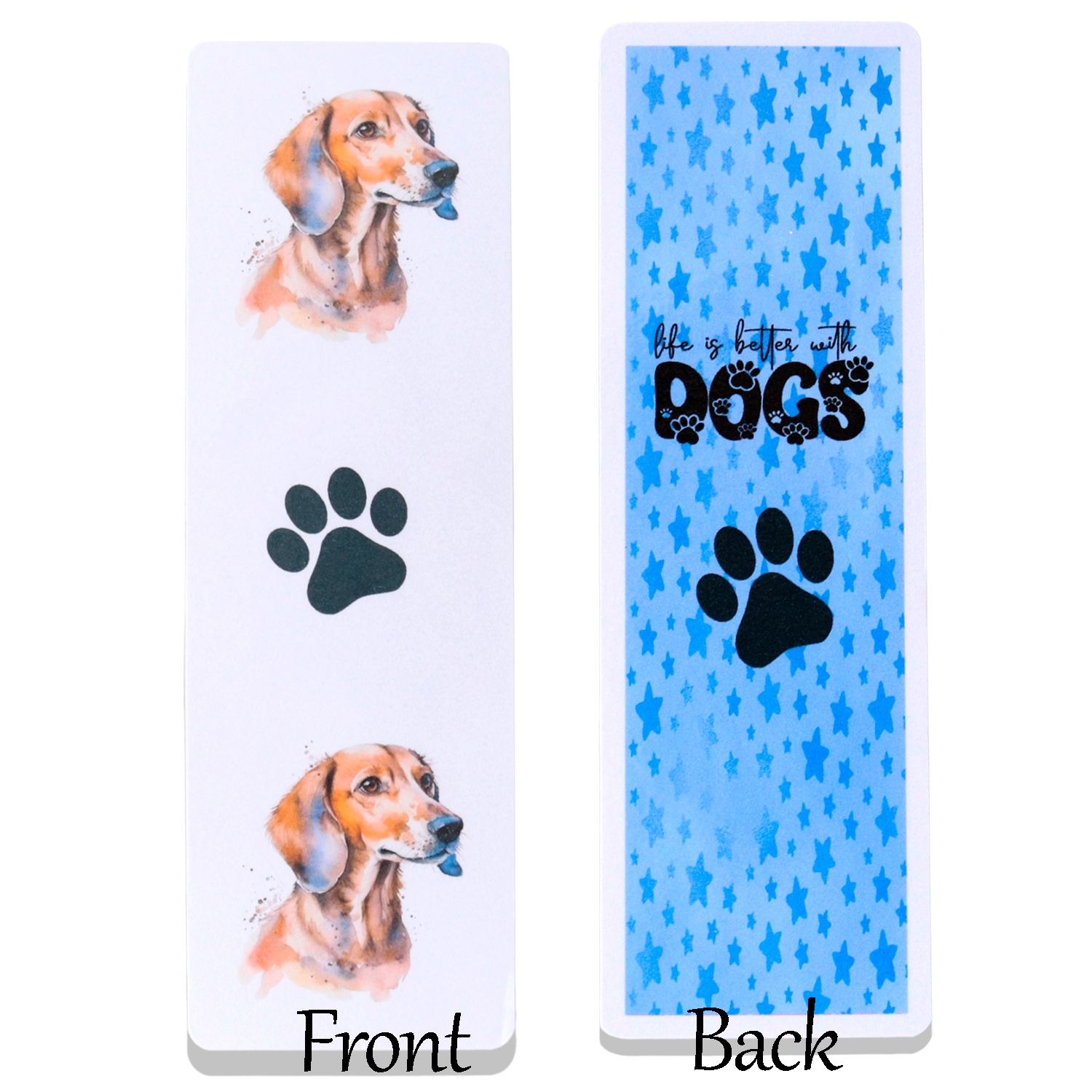 dachshund dog printed bookmark
