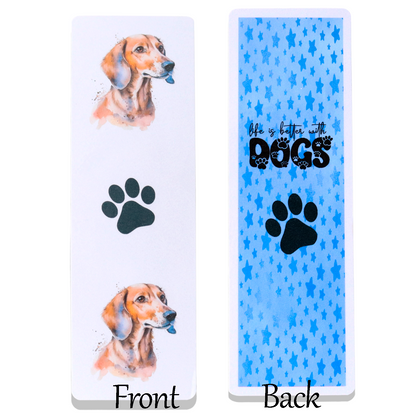 dachshund dog printed bookmark