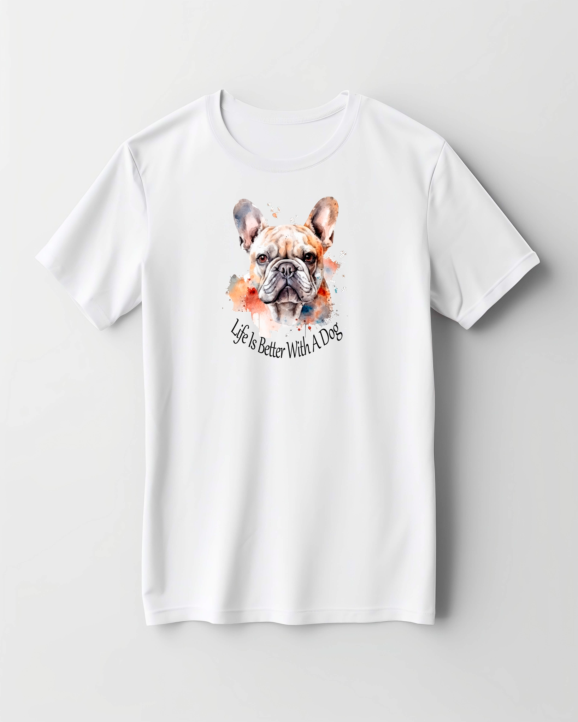 french bulldog printed t shirt