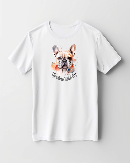 french bulldog printed t shirt