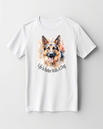 german shepherd dog printed t shirt