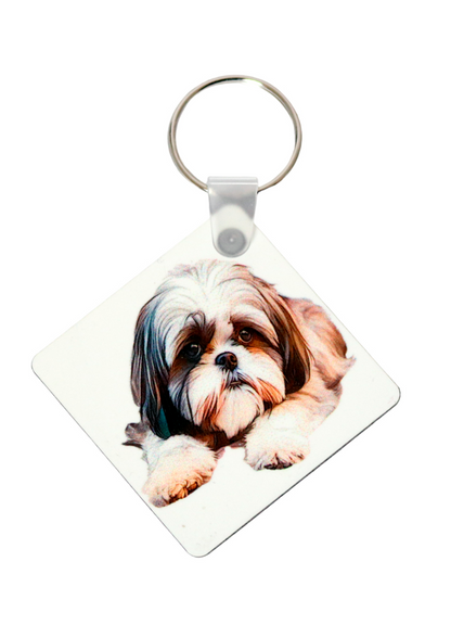 shih tzu printed keyring
