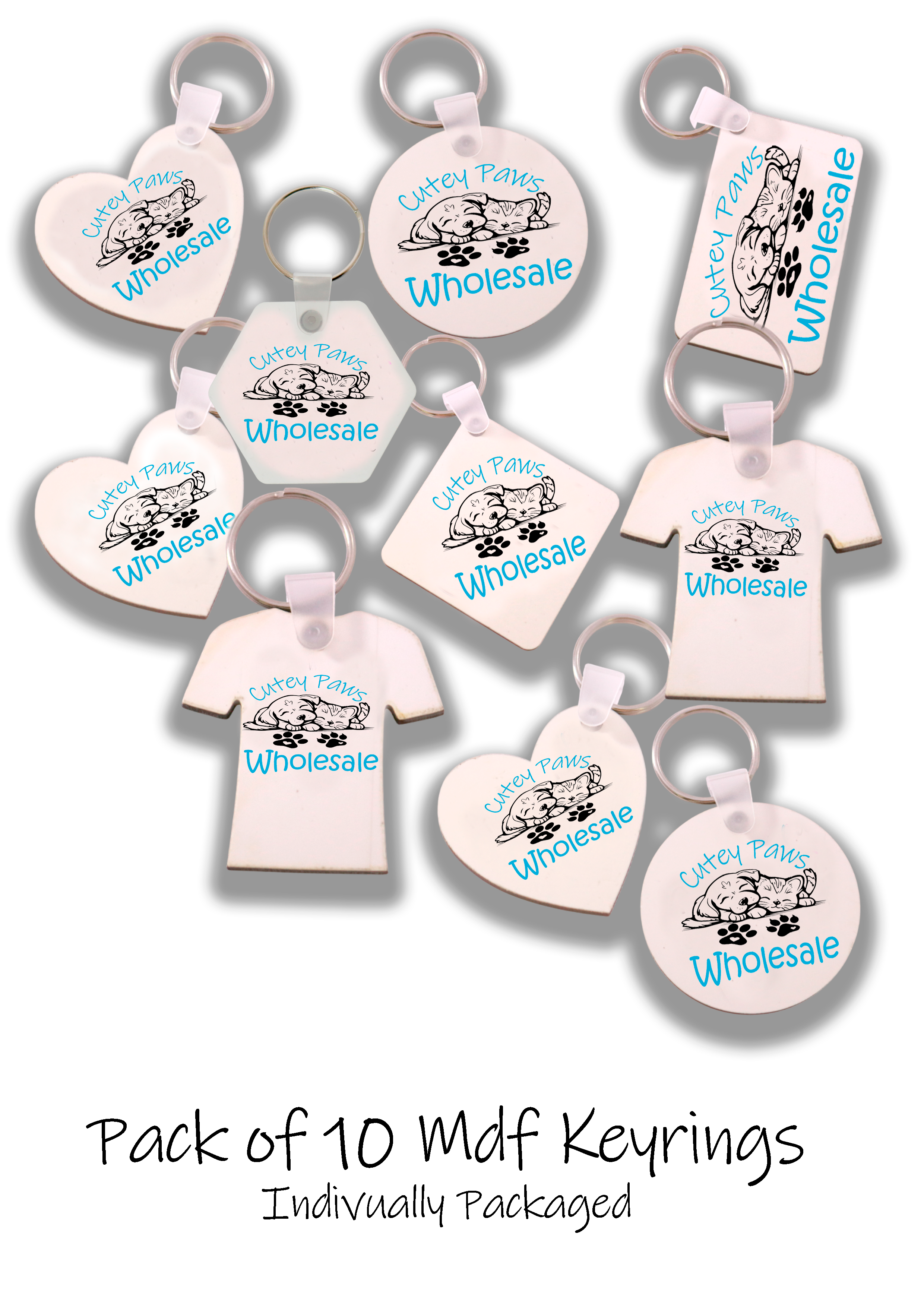 wholesale printed merchandise keyrings