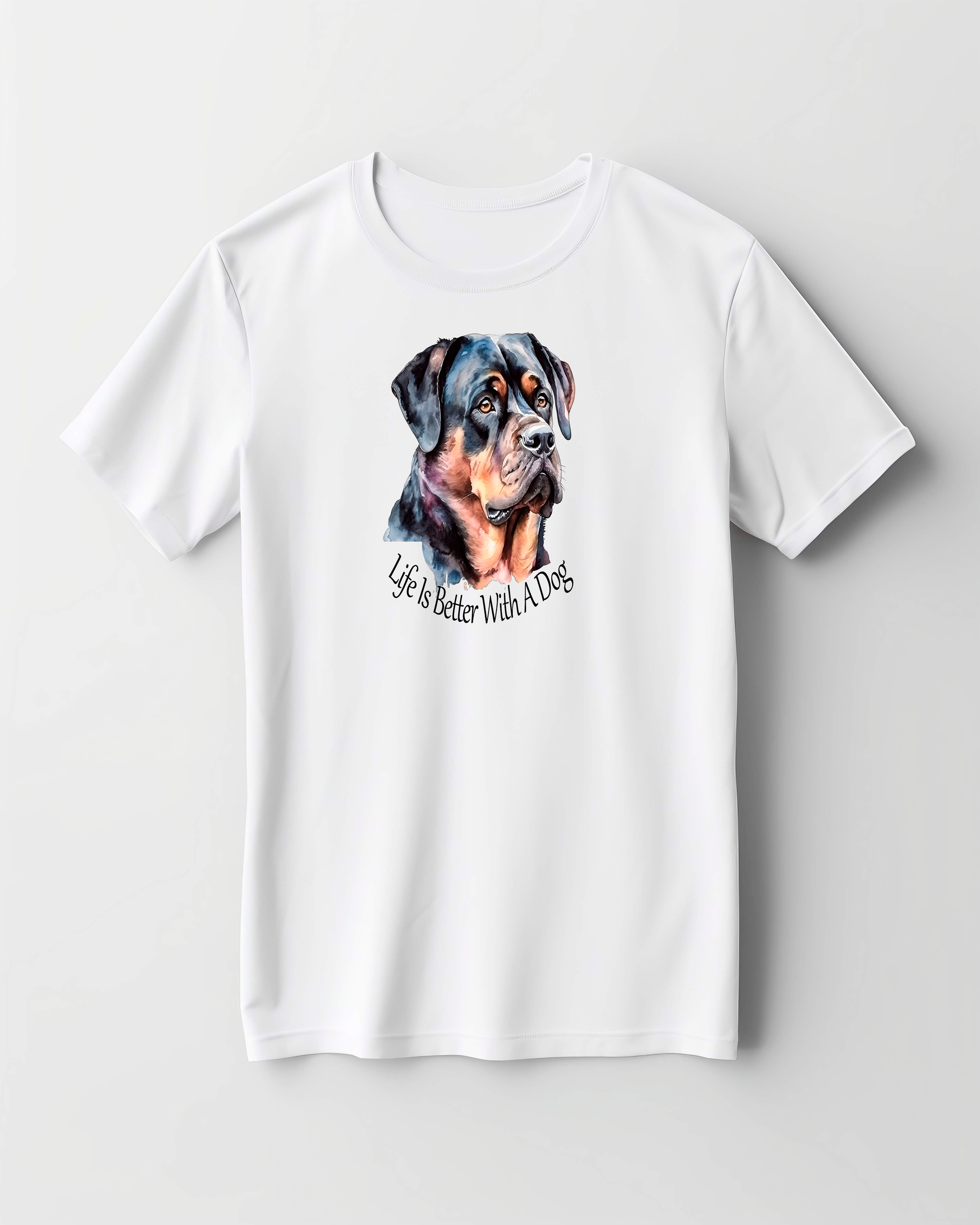 rottweiler dog printed t shirt