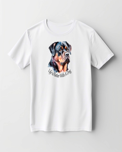 rottweiler dog printed t shirt